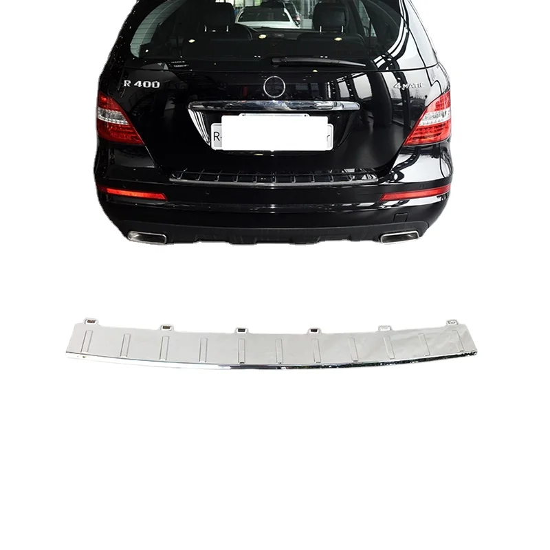 Chrome Rear Bumper Guard Sill Pad Trim Step Protection Plate for Mercedes-Benz W251 R280 R300 R320 R350 R400 R500 05-17