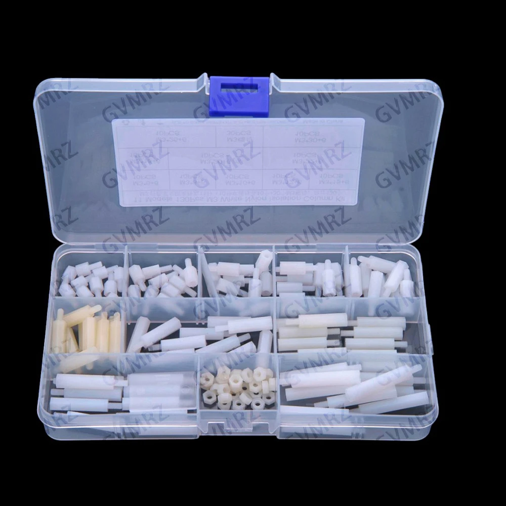 11Values  M3  ​​Nylon Hexagonal Isolation Columns, M3 Plastic Support Columns, Copper Column Packages M3