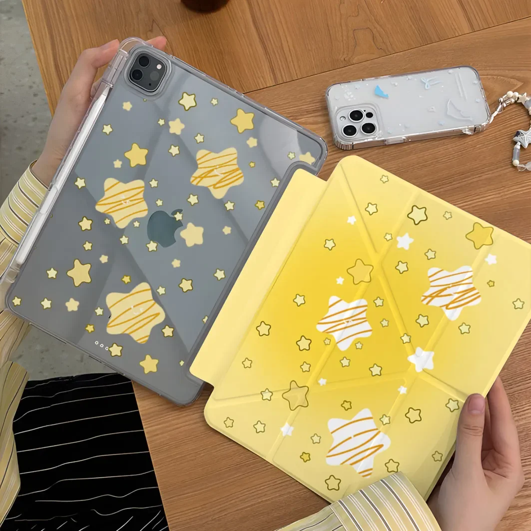 Cute Yellow Gradient Star Tablet Case For iPad Pro 11 12.9 1