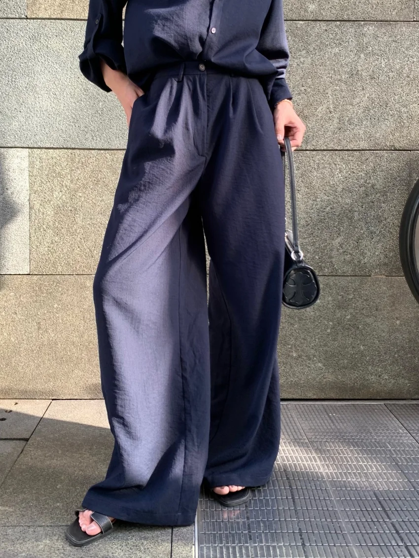 Alien Kitty Office Lady Sets Women Chic New Slim Casual Shirts Full Sleeve Summer 2025 Straight Loose Pants Work Wear Suits