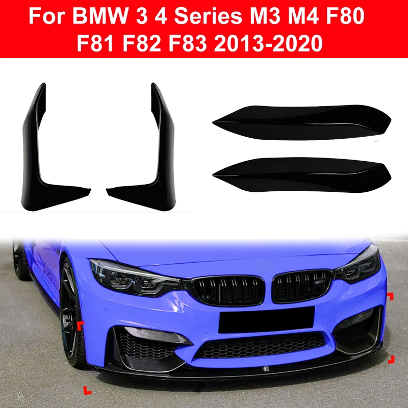 

Для BMW 3 4 серии M3 M4 F80 F81 F82 F83 2013-2020 Автомобильный передний бампер, разделитель губ, спойлер, противотуманные фары, рамка для бровей