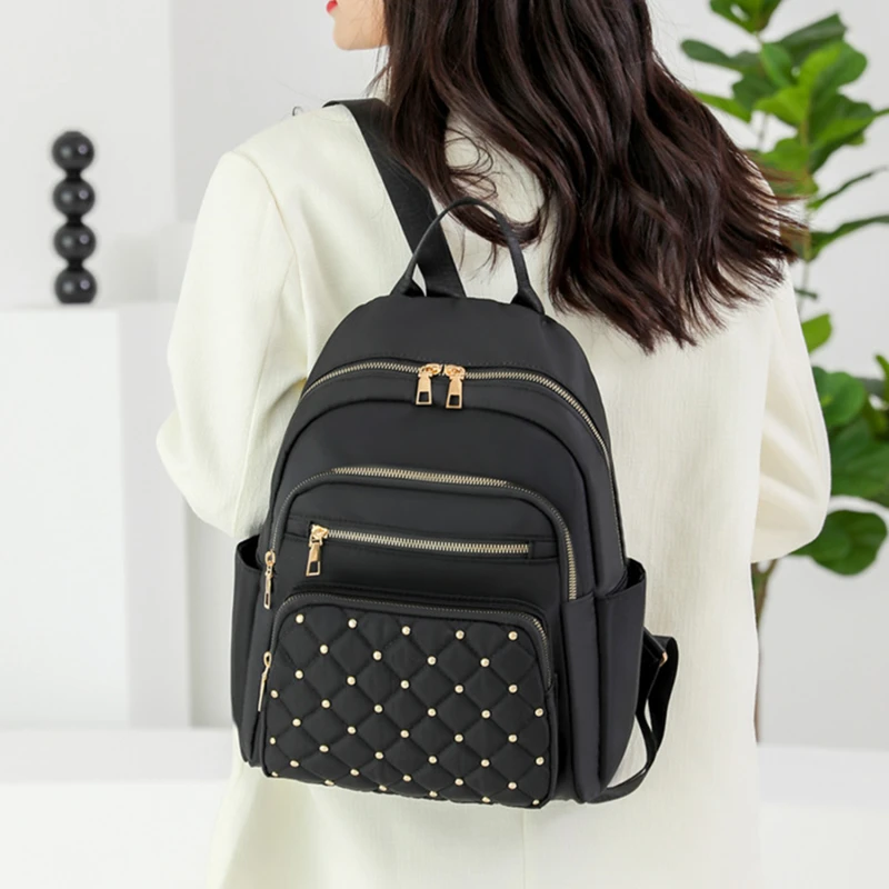 Women Backpacks High Quality Nylon Travel Large Capacity Simplicity Fashion Casual Versatile Teenage Shoulders Bag For Females