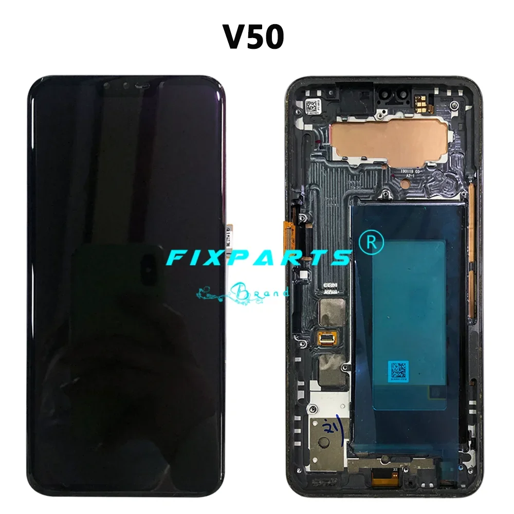 Tested Screen For LG V40 Touch Screen Digitizer Assembly For LG V50 Display ThinQ With Frame Replacement