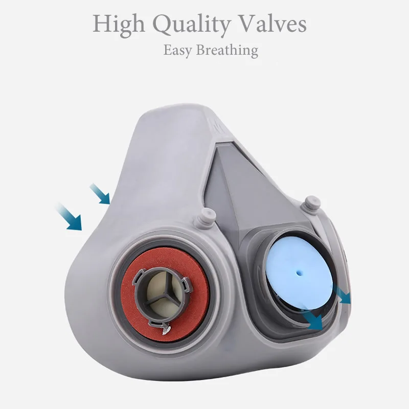 Portable Electric Air Purifying Chemical Respirator 6200 Half Face Gas Mask 13000mAh Battery For Spraying Painting Work Safety