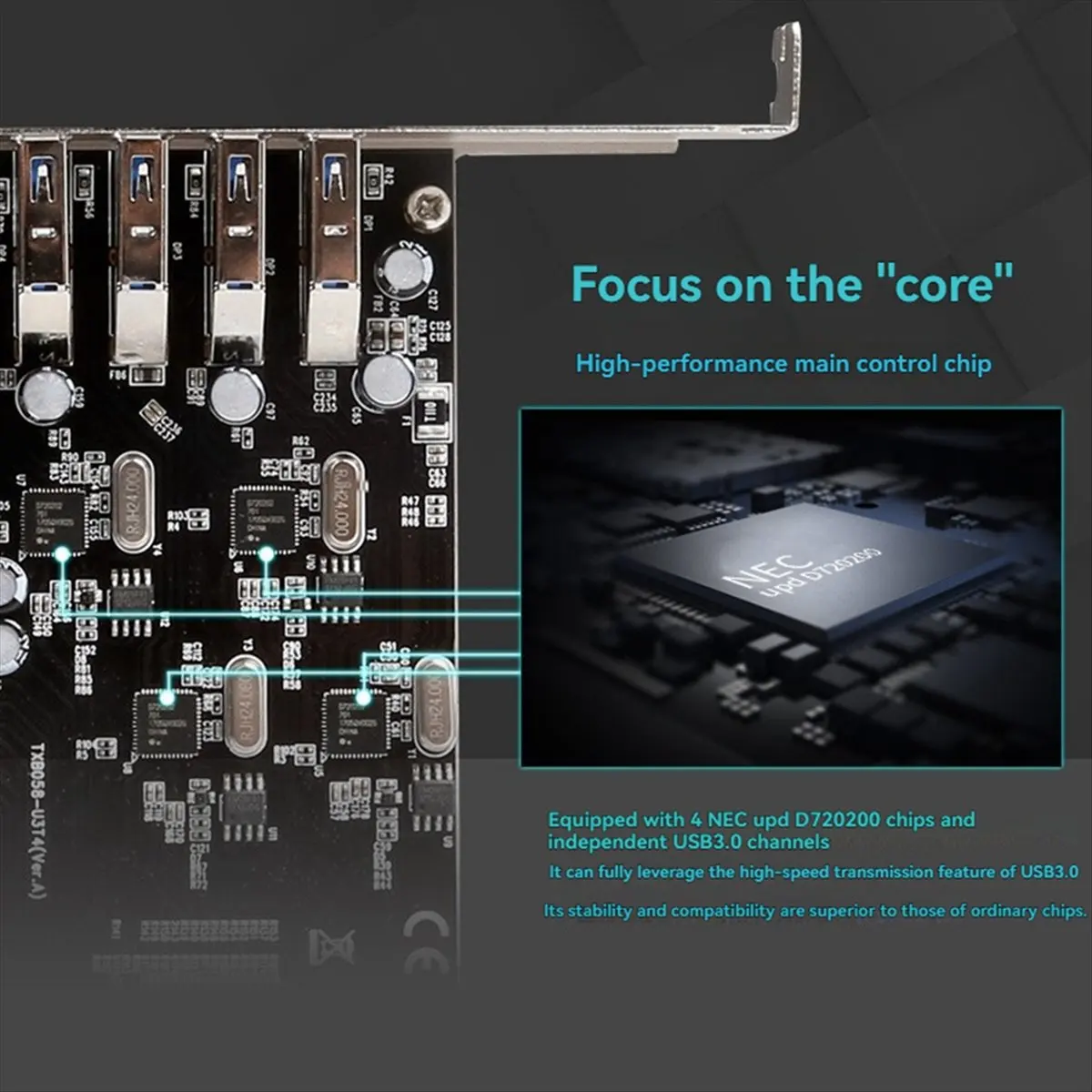 【a60i】-pci-e-20-x4-usb30-expansion-card-adapter-4-ports-usb-30-hub