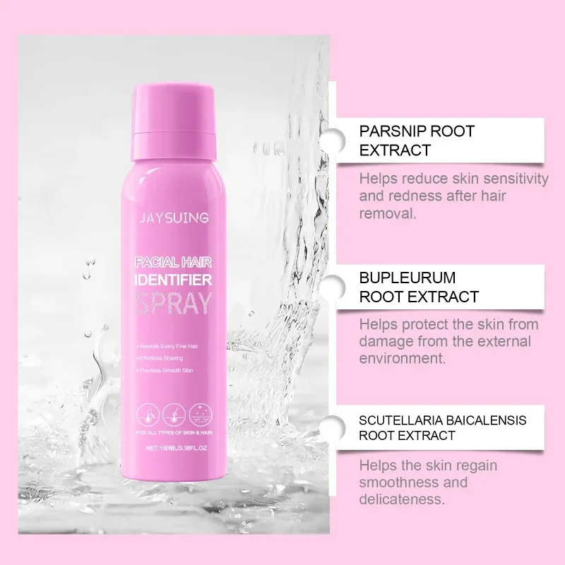 Спрей для идентификации волос, очищающий, смягчающий, разглаживающий волосы, нежный ежедневный уход, безболезненный спрей для быстрого удаления волос для женщин