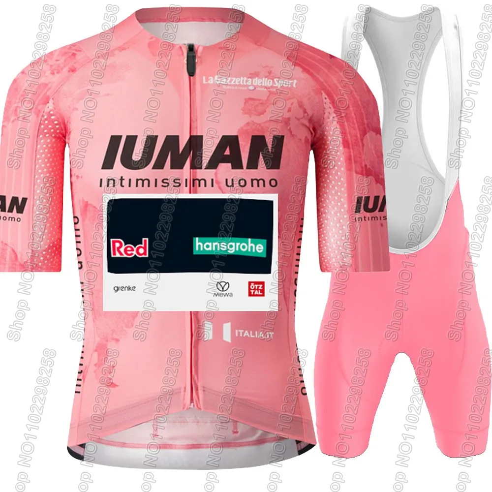 Boraful Hansgrohe Team 2025 Tour De Italy طقم جيرسي لركوب الدراجات للرجال ملابس ركوب الدراجات على الطرق قمصان بدلة دراجة مريلة شورت MTB