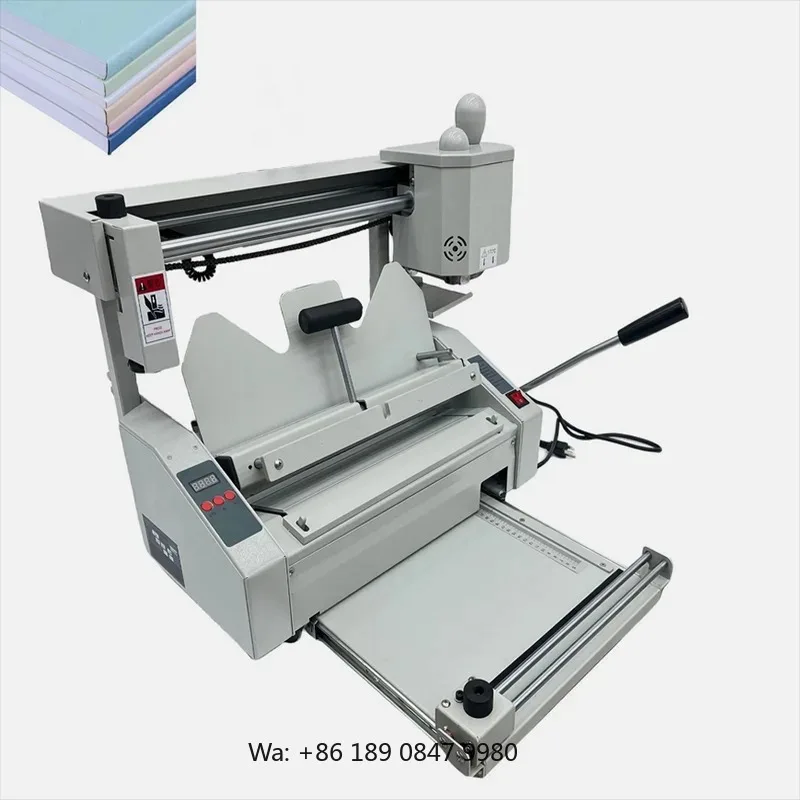 【Hot】Glue Binding Machine Manual Melt Glue Book Binder With Indentation Function Desktop Thermal Binding Unit 110V