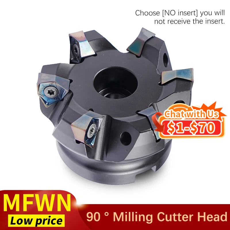 

Двухсторонняя Шестигранная режущая головка фрезы MFWN для резки под углом 90 градусов с фрезерной вставкой WNMU08