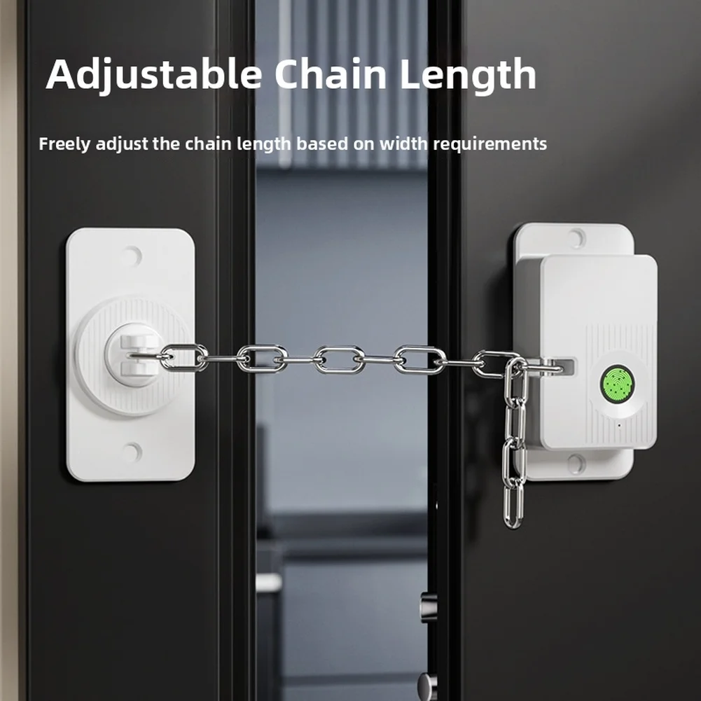 Smart Fingerprint Door Lock for Fridges Washers Cabinets No Drilling Installation 360 Degree Recognition ABS Body