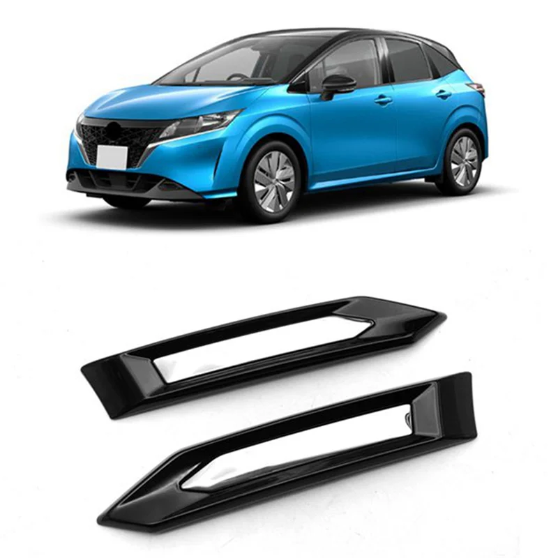 For Nissan Note E13 2020 2021 Car Chrome Exterior Auto Front Bumper Spoiler Side Air Outlet Decorative Strip