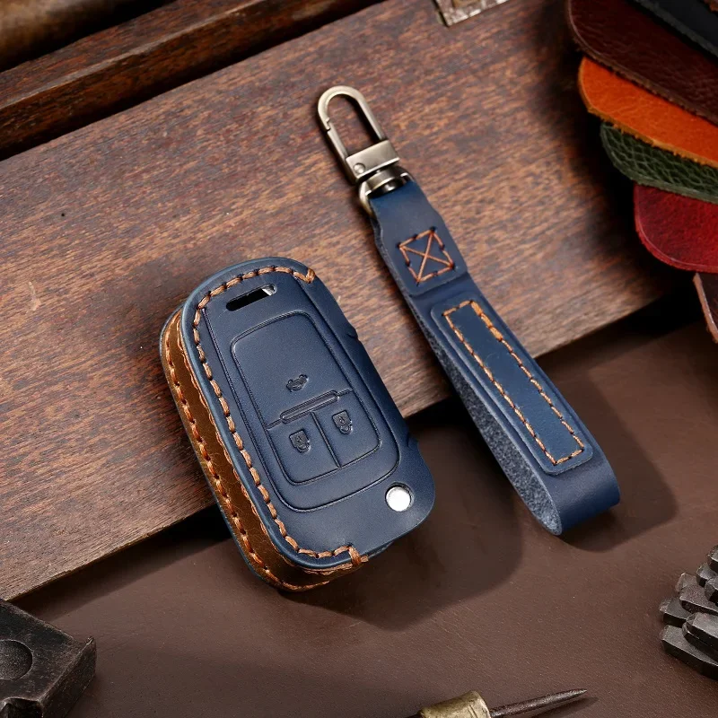 

1pc 3 Button Leather Car Key Cover Case For Chevrolet Cruze Buick Opel Astra Corsa Antara Zafira Meriva Insignia Holder