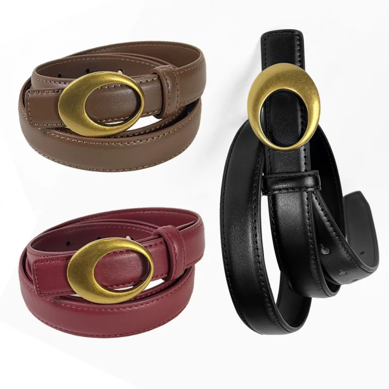 2025 new Metal Chain Letter Accent Slim Belt Delicate Compact Everyday Outfit Highlight