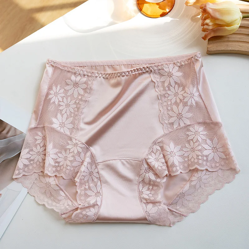 Ropa interior femenina seamless plus-size ropa de mujer high elastic lingerie for ladies lace and satin Women\'s panties briefs