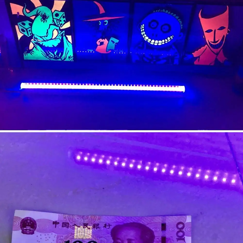

UV Light Bar LED UV Black Light For Body Paint 1ft Lighting Bar For Halloween Glow Party Fluorescent Poster Bedroom Game Room