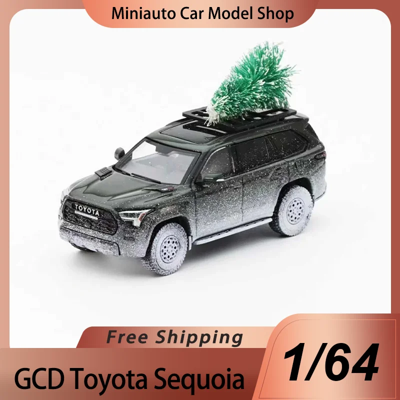 

New In Stcok Gcd 1:64 Toyota Sequoia Christmas Edition Gift Box Setalloy Miniature Diecast Model Toyota Suv Car Model Custom Toy