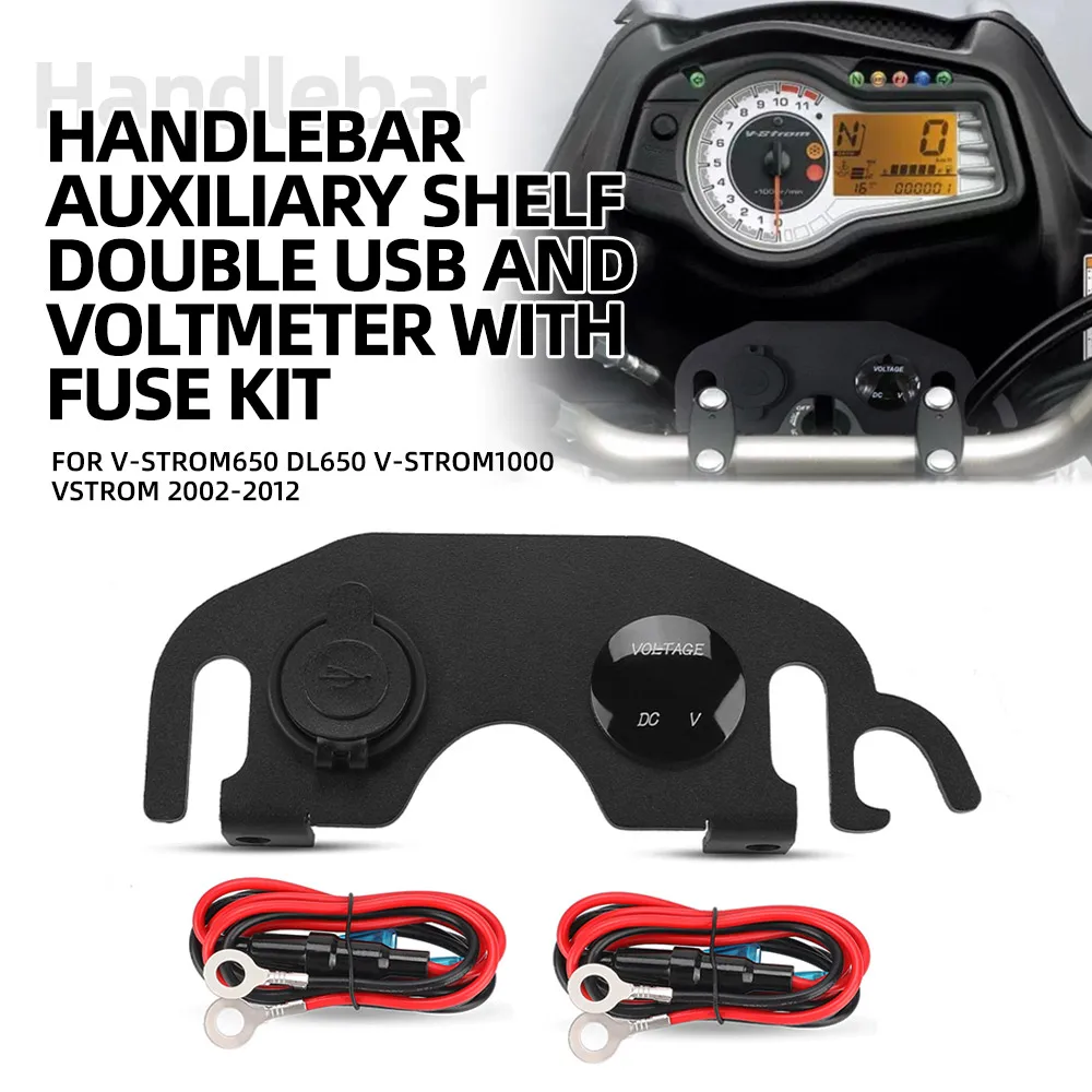 For Suzuki V-strom650 DL650 V-strom1000 VSTROM 2002-2010 2011 2012 Auxiliary Shelf USB Moto Dash Panel Aftermarket Frame Cover