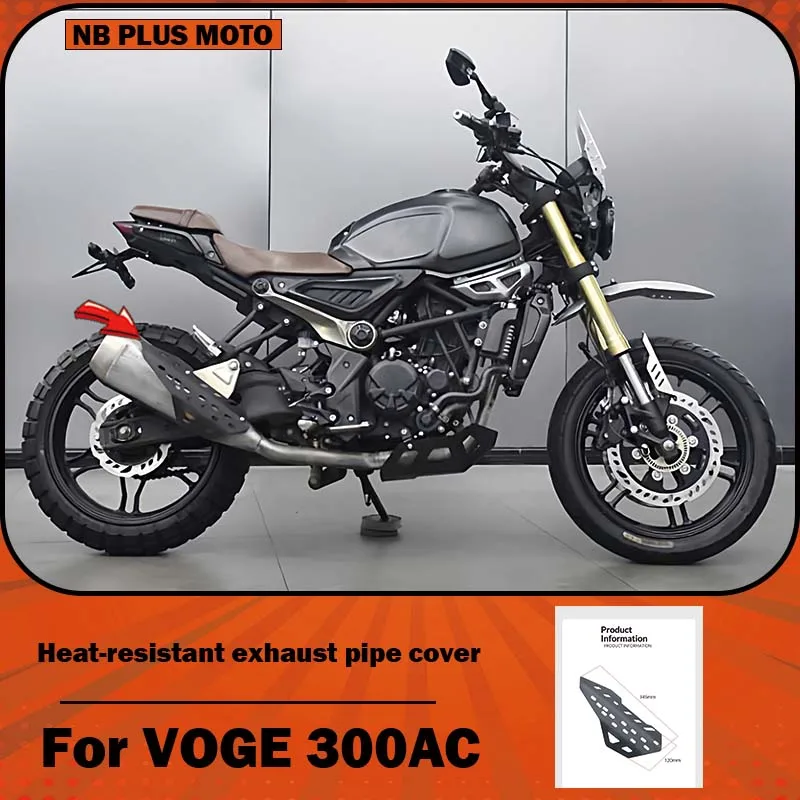 【Premium】For VOGE 300AC Modified Parts: Exhaust Pipe Heat Shield, Stainless Steel Insulating Decorative Cover, Vintage Protectiv