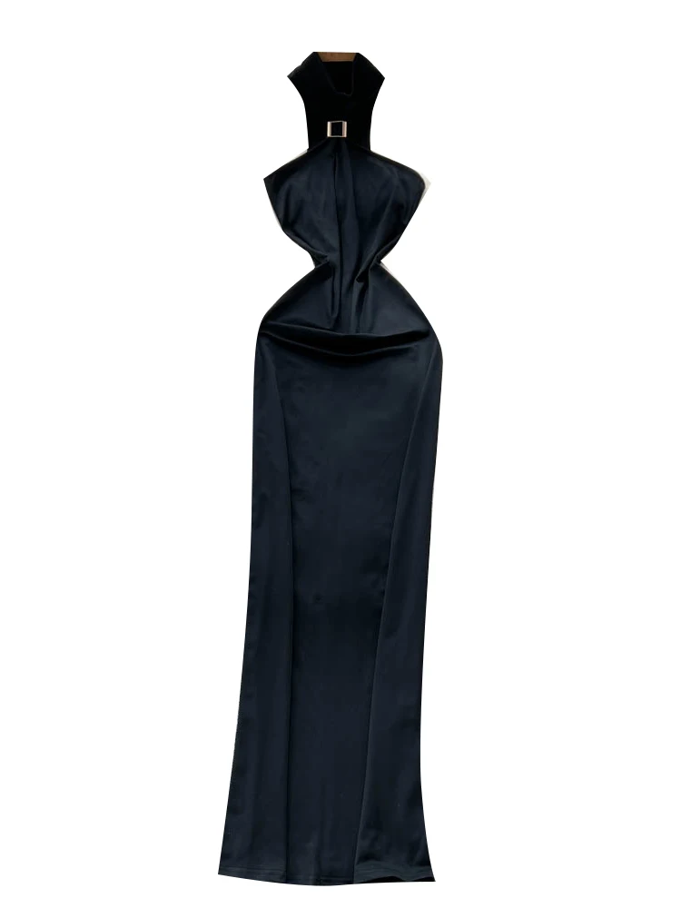 Sexy Hollow out Neline Women's Dr Slimming Bodycon Long Skirt Korean Sle High Waist A-Line Midi Dr for Young Women