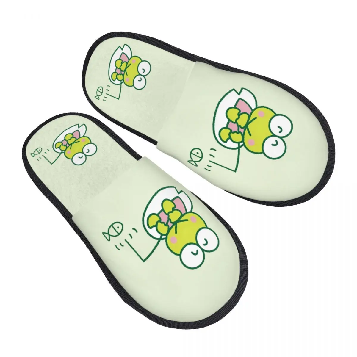 

Изготовленные на заказ гостевые тапочки KeroKeroppi для спальни, женские домашние тапочки с большими глазами