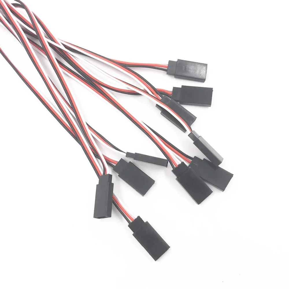 5/10Pcs 100/150/300/500/1000mm Servo Extension Lead Wire Cable For RC Futaba JR Male to Female 10cm 15cm 20cm 30cm 50cm 100cm