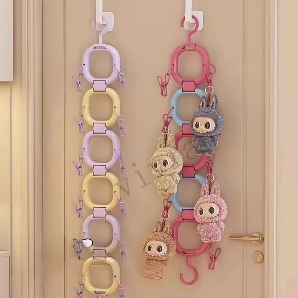 For 15/17cm Labubu Display Artifact Doll Storage Rack Wall Hanging Doll Pendant Hanging For Labubu Accessories