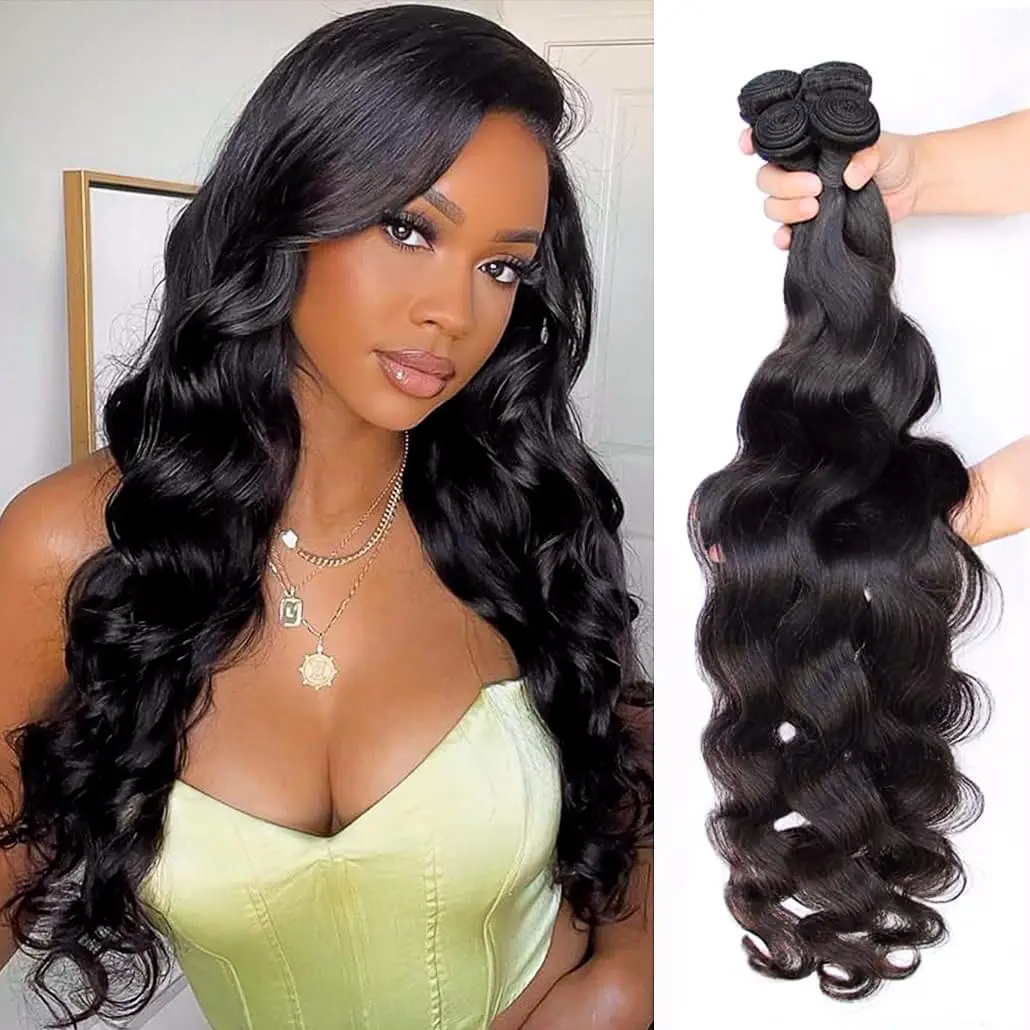 12A Body Wave Bundles Human Hair 20 22 24 26 Inch Human Hair Bundles Unprocessed Brazilian Virgin Hair 4 Bundles