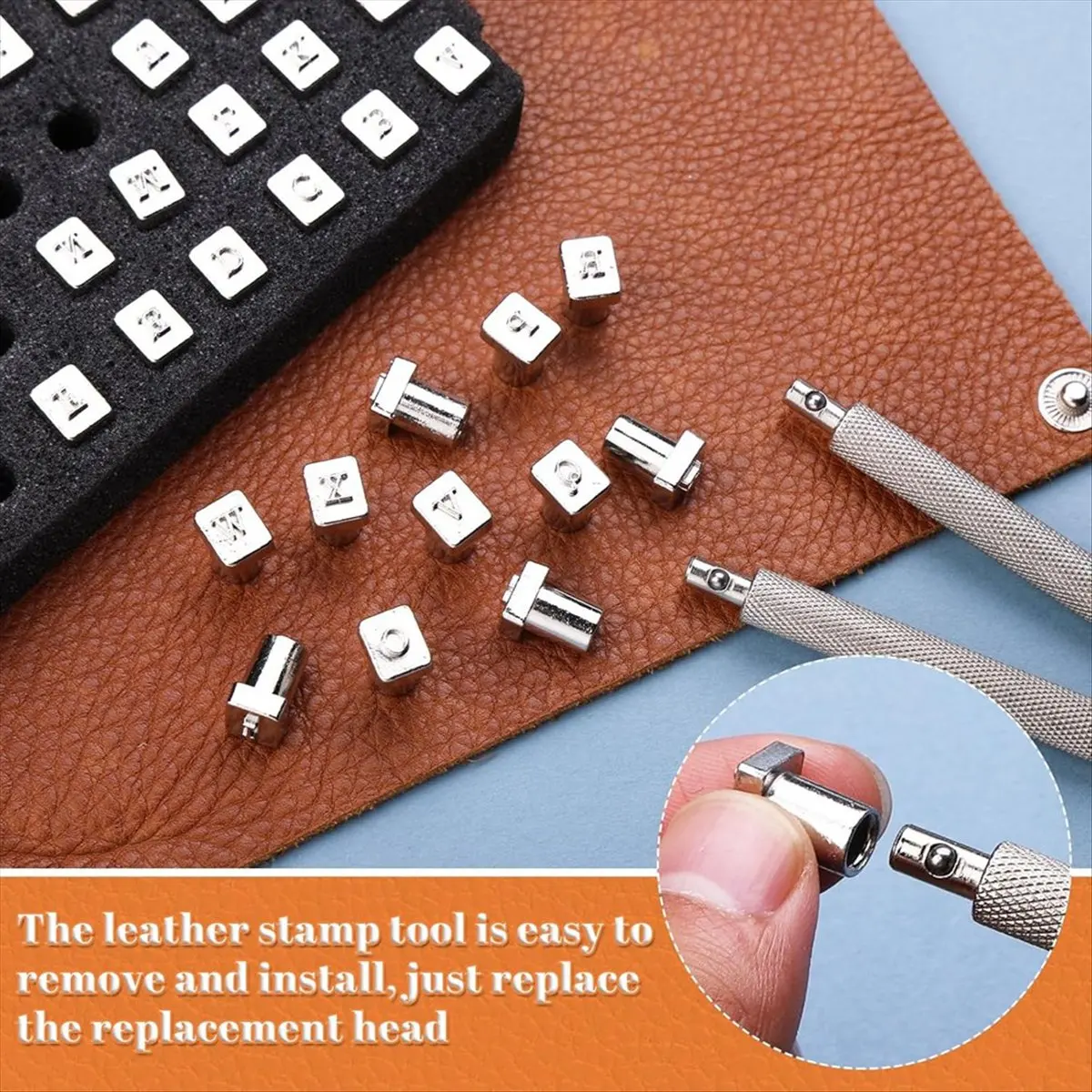 

Leather Stamping Tools, 75 Pcs Carving Tools, Carving Kit, leather working kit Metal