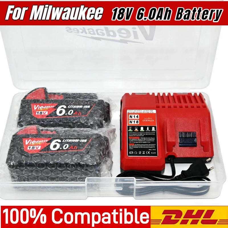 

Aftermarket Battery Compatible for Milwaukee M18, 5.0Ah High-Capacity Replacement for M18 B5 Series, Powers All M18 Tools.