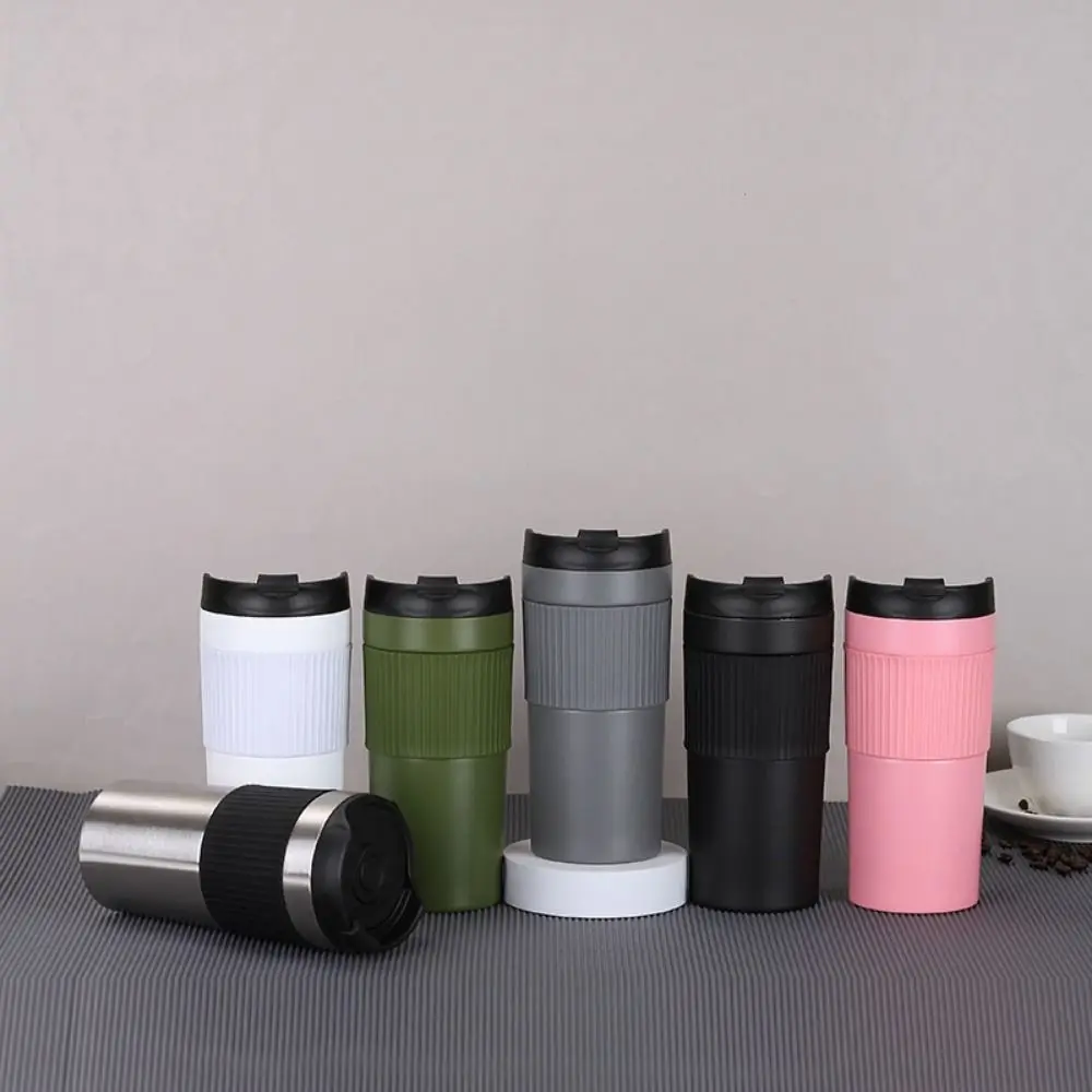 

Spill Proof Travel Coffee Mug Reusable Seal Lid Tea Press Tumbler Double Walled Vacumm Insulated French Press Coffee Cups Car