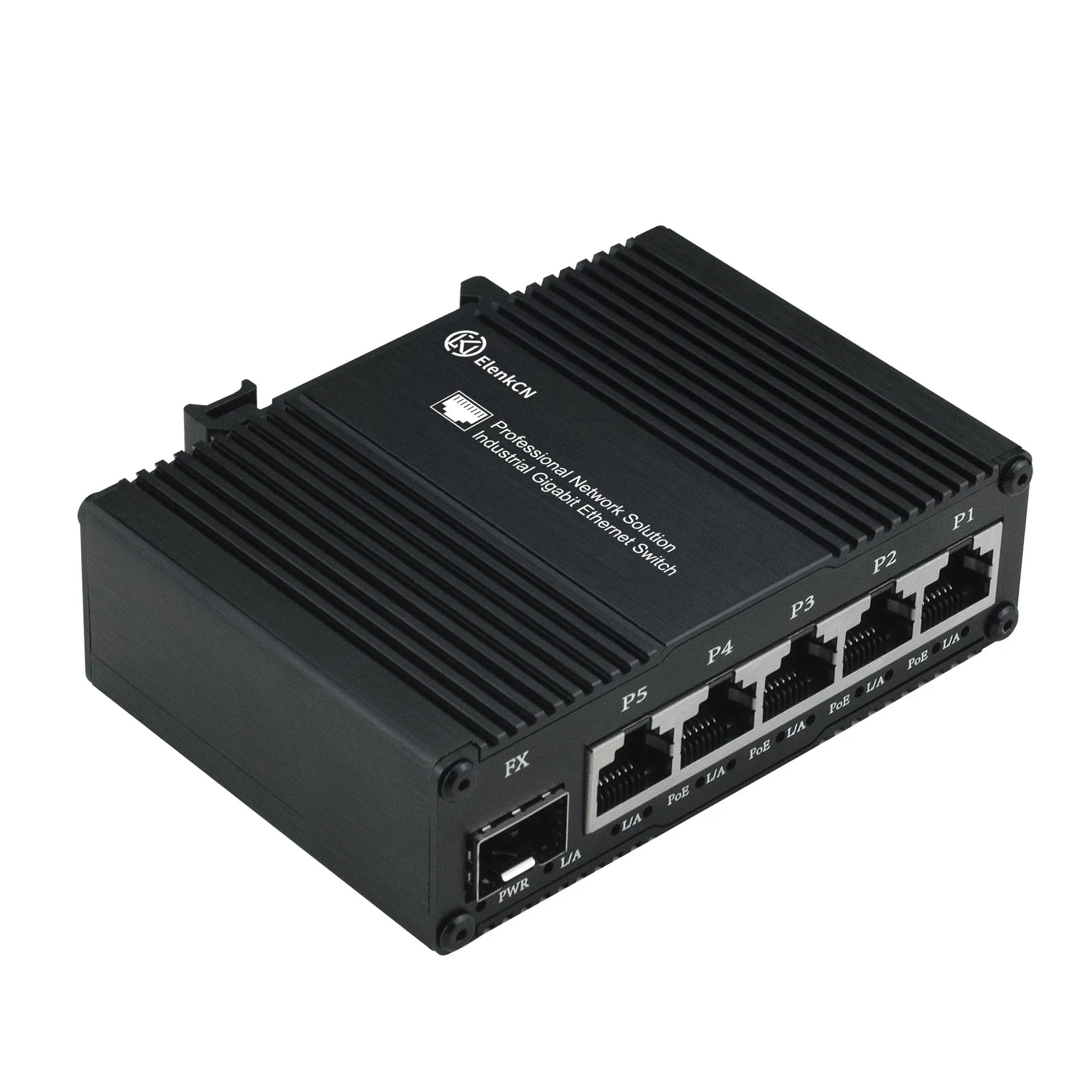 Mini commutateur Ethernet SC/Wrechargeable PoE, sortie Tains/AT 52V/30W Max AT/BT 52V/90W Max 5 ports, commutateur de protection industriel IP40 pour la sécurité