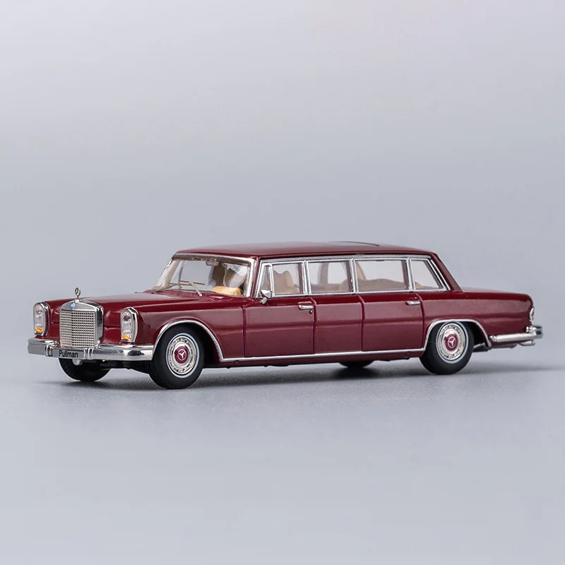 1/64 Model Car For Benz Pullman 600 Extended Edition Car Alloy Die-Casting High Simulation Car Model Decoration Collection Toys