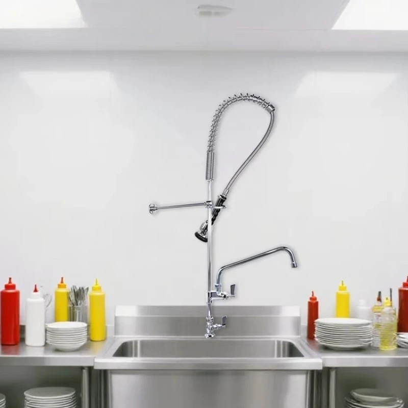 Rubinetto da cucina commerciale Rubinetti miscelatori per lavello pre-risciacquo in ottone per ristoranti e hotel