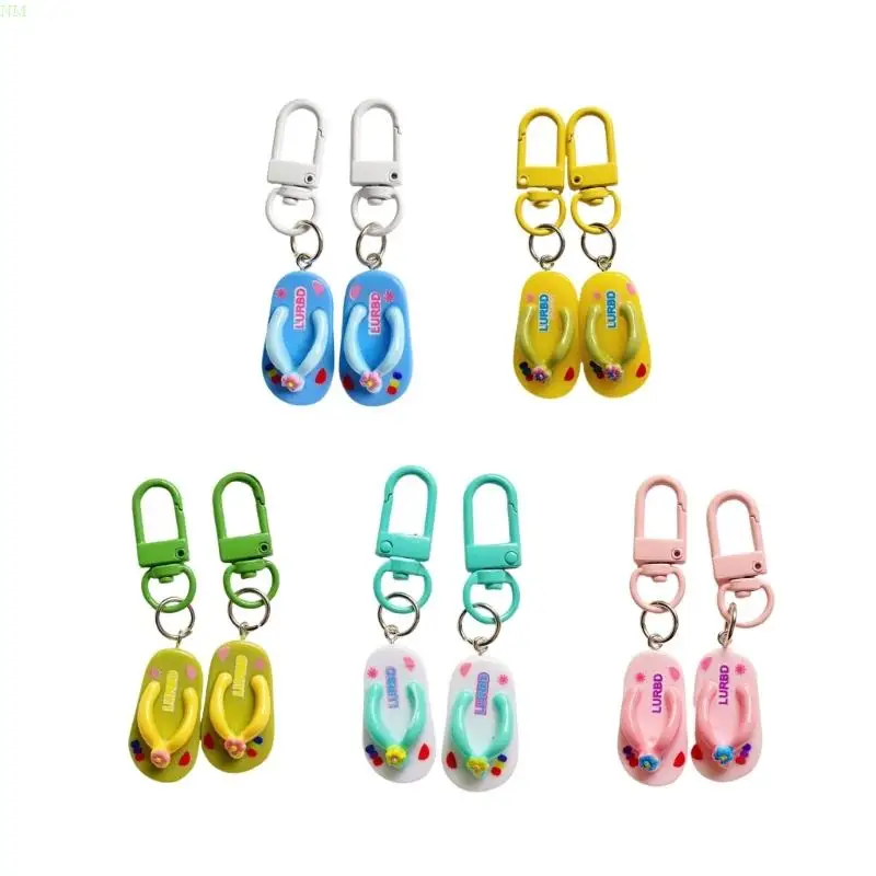 Small Flop Keychain Colorful Resin Accessory for Everyday Use and Travel Miniature Shoe Keyring Key and Bag Pendant