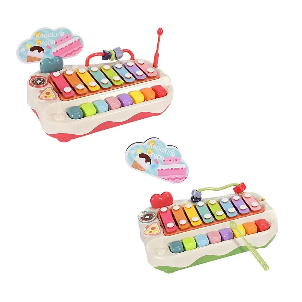 Kunststoff 8-note Knock Klavier Spielzeug Puzzle Hand Knock Baby Musik Teig Stick Percussion Instrument Frühe Bildung