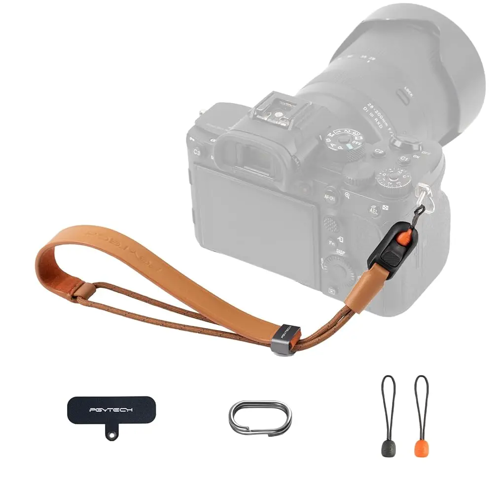 Cinturino da polso per fotocamera PGYTECH, sottile, a sgancio rapido, per fotocamere DSLR Nikon, Canon, Sony, Olympus.