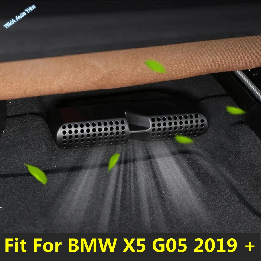 

For BMW X5 G05 2019 - 2025 Plastic Car Styling Seat Below Outlet Air Condition Vent Protect Decor Cover Trim Black Accessories