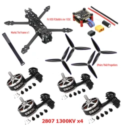 Mark4 Mark 4 7 pollici 295mm FPV telaio in fibra di carbonio F4 V3S PLUS Stack BLS 60A ESC 2807 1300KV motore Brushless 7040 elica RC Kit