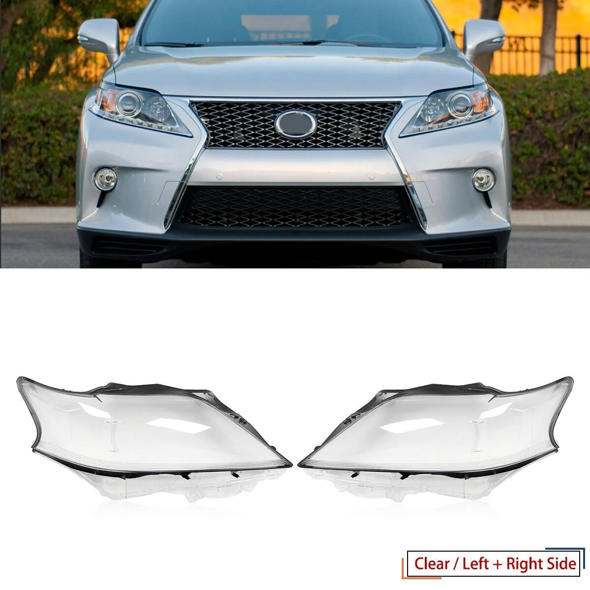 Left Car Headlight Lens Cover Light Lamp Shade Shell Lens Lampshade for RX270 RX350 RX450H 2012-2015