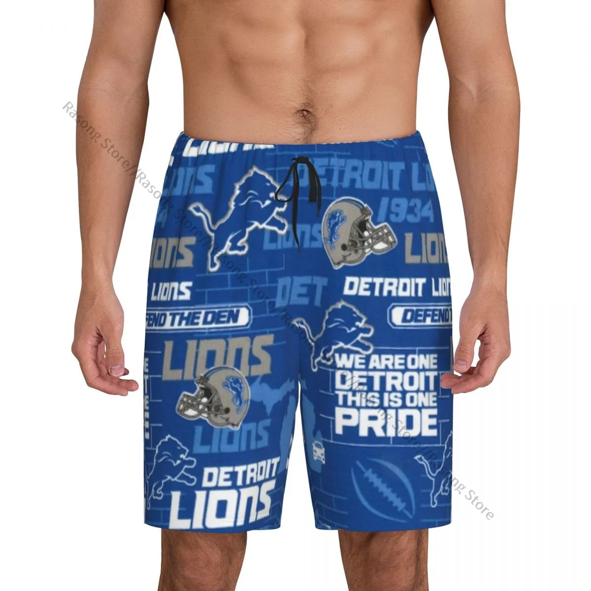 Casual sleep bottoms Dragonfly MasksCo Detroit Lions Scrunchie pantaloncini da uomo sleepwear pigiama maschile