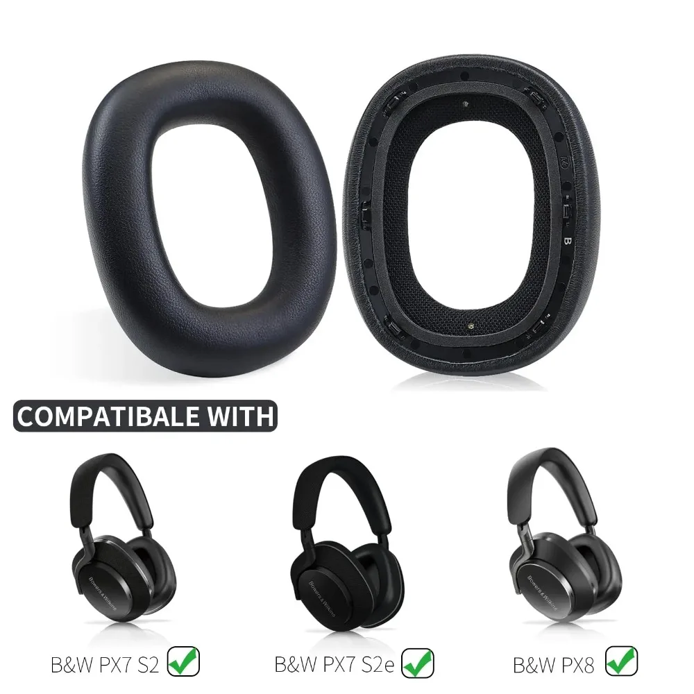 2Pcs Foam Sponge Ear Pads Headset Earpads Replacement Ear Cushion Earmuff Headphone Accessories for Bowers & Wilkins PX8/PX7 S2