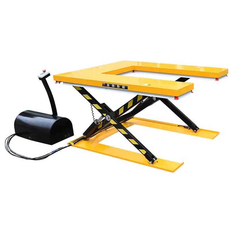 Small electric hydraulic lifting platform truck Electric platform truck Stacking lift lifting table