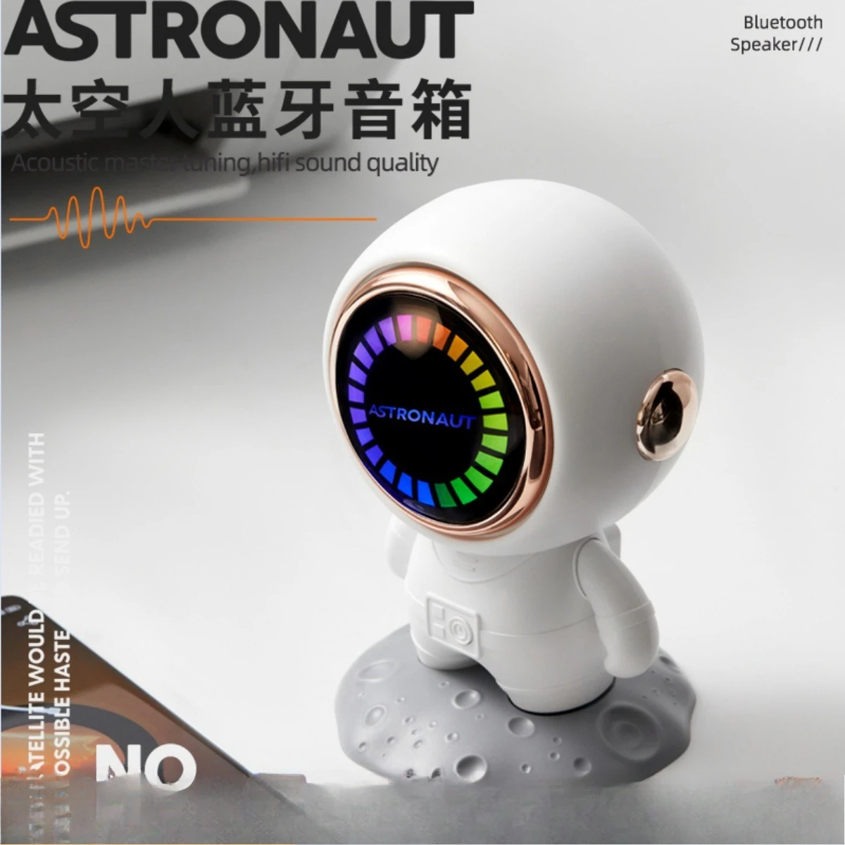 

Astronaut Creative Wireless Bluetooth Speaker Desktop High Sound Bass Cannon Portable Outdoor Charging Small Speaker Gift