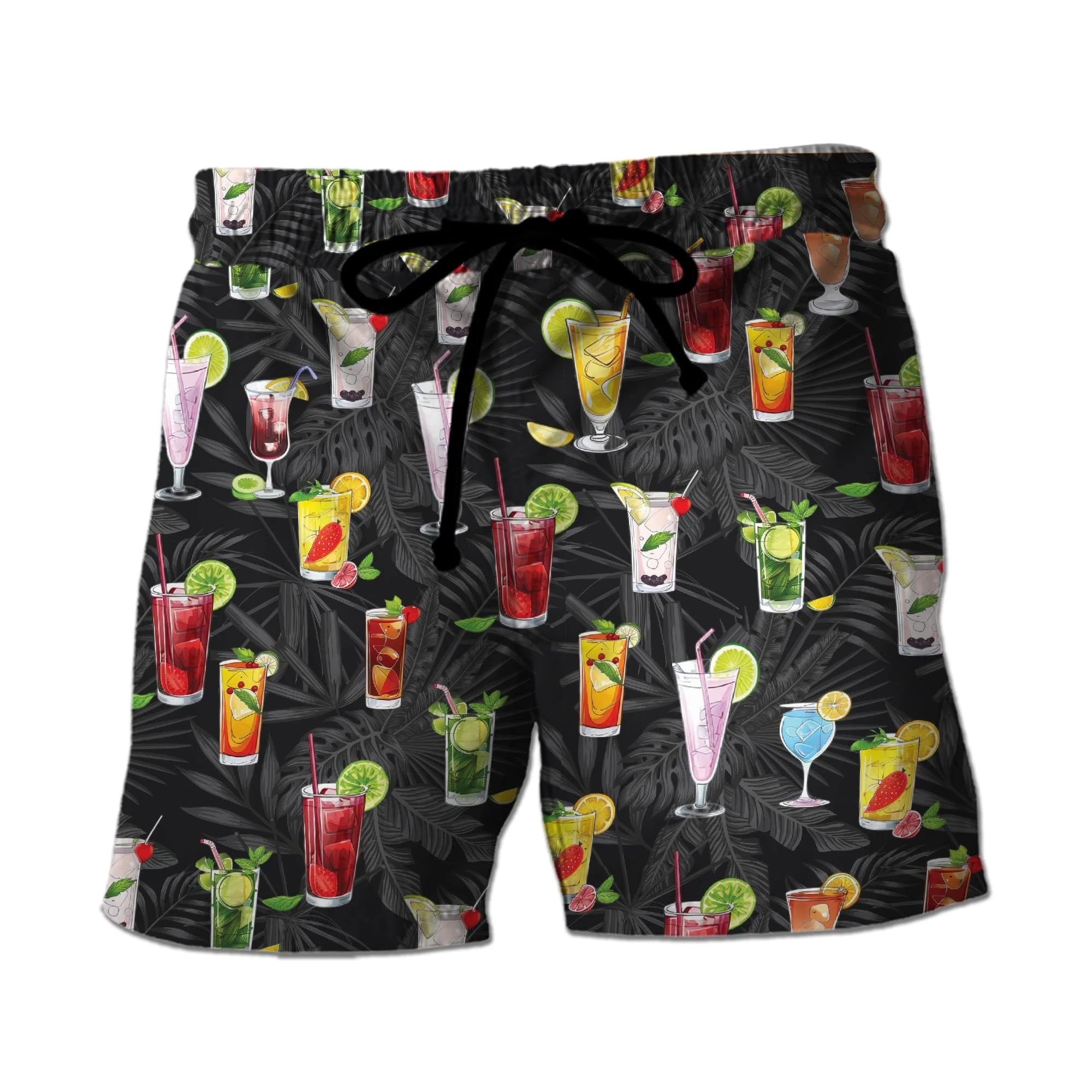 Fashion Hawaii Fruit Juice Graphic Board Shorts Casual Vacation Party Short Pants For Men Clothes Hip Hop Cocktail Beach Shorts