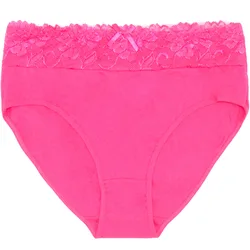 Hot Selling 1pc/Lot 2XL/3XL/4XL Lace Cotton Ladies Panties Large Pants Plus Size Briefs Women Underwear 89125