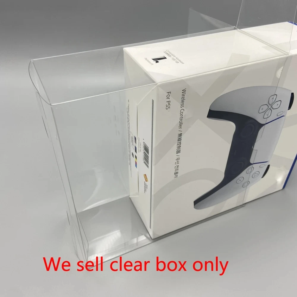 50pcs lastic clear box PET Transparent display Case for PS5 DualSense game controller storage collection box