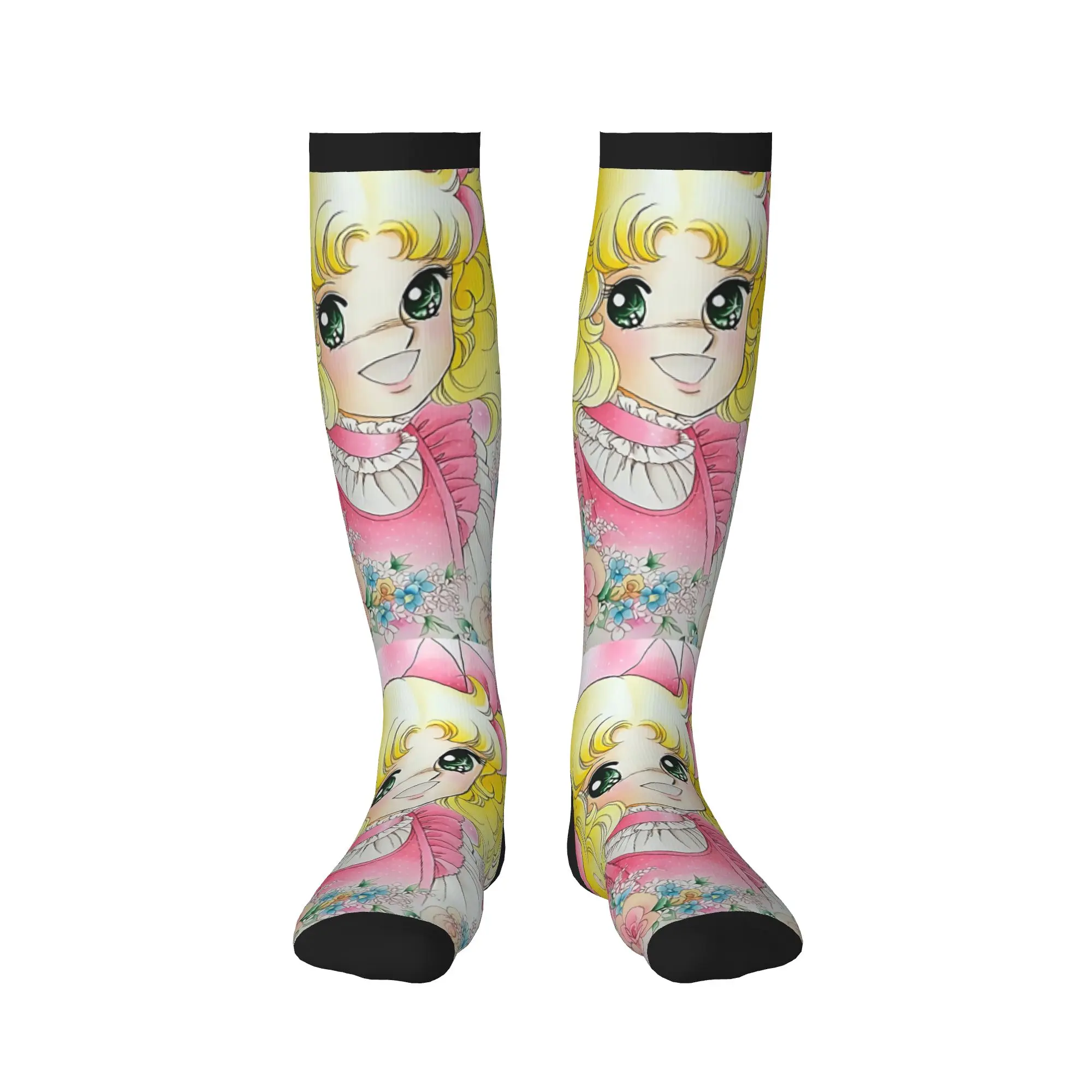 Candy Candy Men's Sports Compression Socks Unisex Novelty Anime Manga Spring Summer Autumn Winter Dress Socks