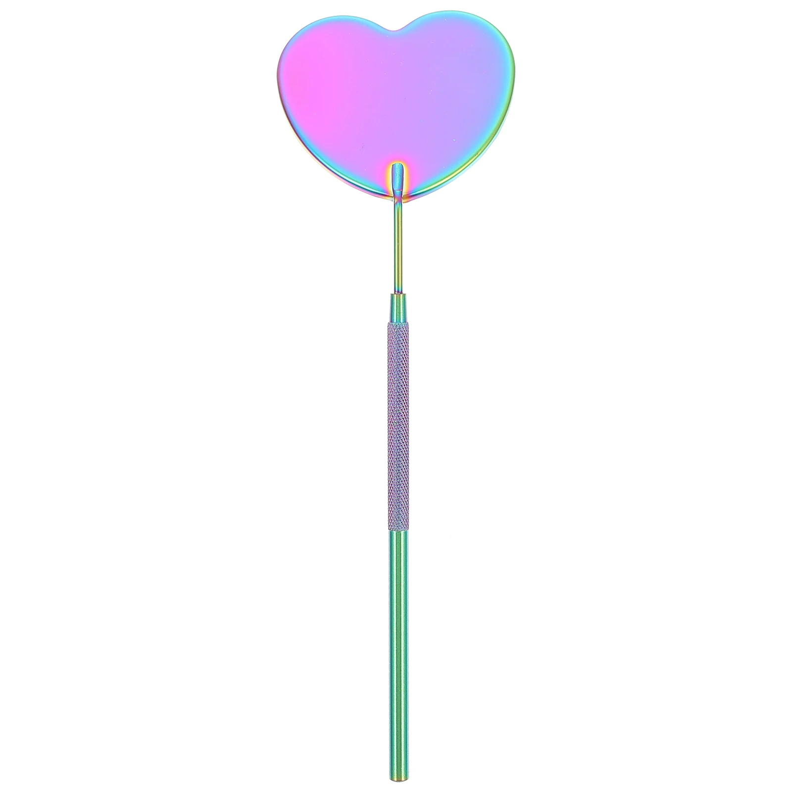 

Heart Shape Eyelash Mirror Stainless Steel Lash Extension Tool Beauty Salon Supply Non-Slip Handle Compact Design For Lash