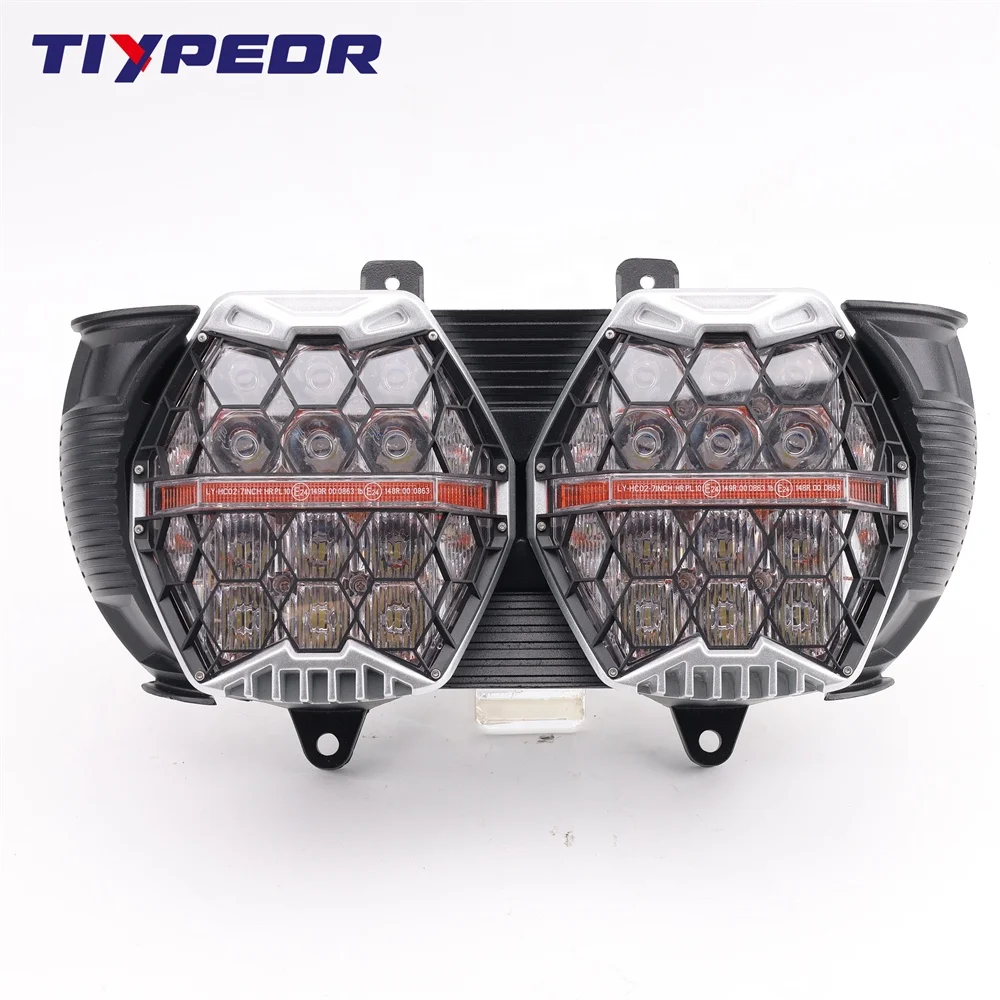 Motorcycle Road Sliding 2015-2023 Dual Light Emitting Diode DRL Sealed beam of light Headlamp Motorcycle Headlamp DRL view 4