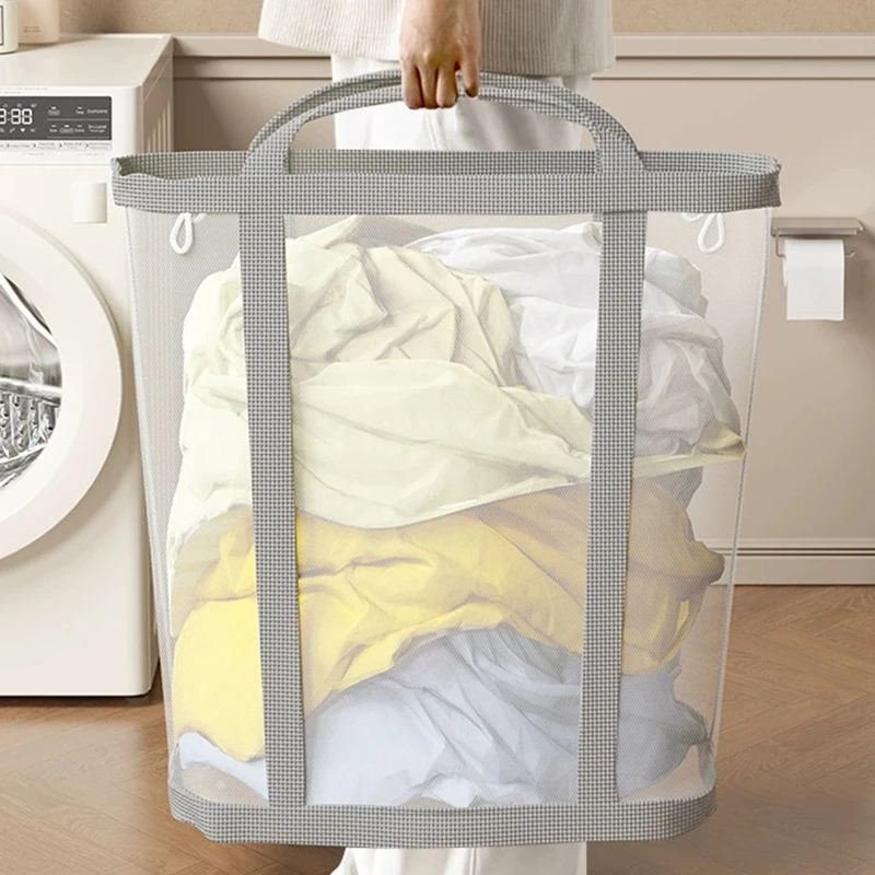Folding Laundry Basket Toys Storage Bag Dirty Clothes Organizer Bags with Handle Clothes Storage Basket Bathroom Laundry Room